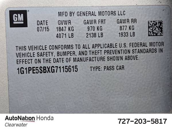 2016 Chevrolet Cruze Limited LT SKU:G7115615 Sedan - cars & trucks -... for sale in Clearwater, FL – photo 17