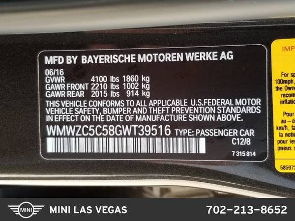 2016 MINI Cooper Countryman S AWD All Wheel Drive SKU:GWT39516 for sale in Las Vegas, NV – photo 23