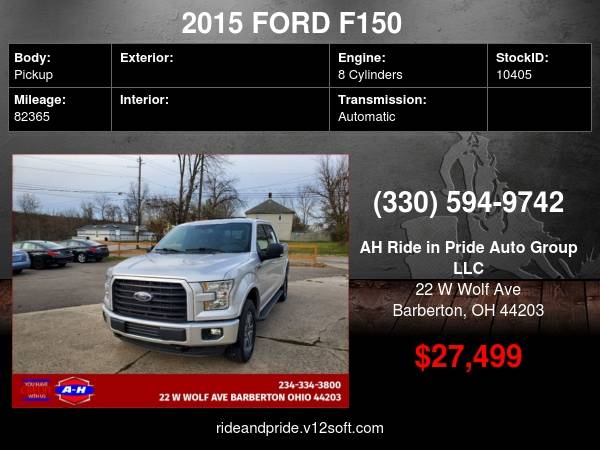 2015 FORD F150 SUPERCREW - cars & trucks - by dealer - vehicle... for sale in Barberton, OH – photo 24