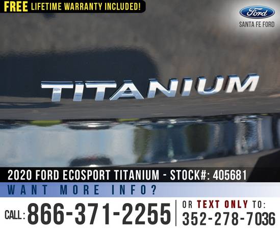2020 FORD ECOSPORT TITANIUM SAVE Over 8, 000 off MSRP! for sale in Alachua, FL – photo 21