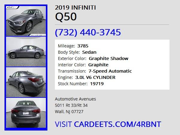2019 INFINITI Q50, Graphite Shadow for sale in Wall, NJ – photo 22