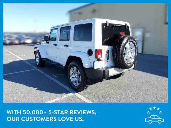 2017 Jeep Wrangler Unlimited Sahara Sport Utility 4D suv White for sale in Akron, OH – photo 6