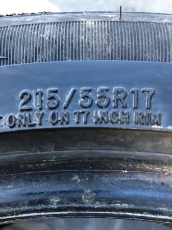 Snow tires 215/55R17 for sale in Groton, NY