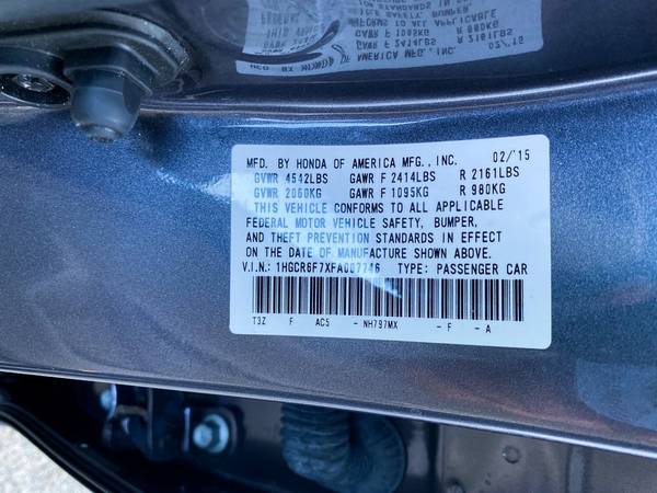 Honda Accord Hybrid Touring Navigation Sunroof Bluetooth FWD... for sale in Myrtle Beach, SC – photo 17