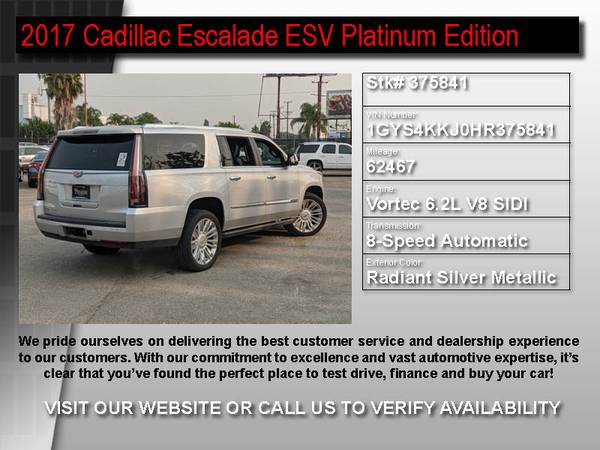 _ Cadillac Escalade ESV Platinum Edition You Are Approved! - cars &... for sale in Van Nuys, CA – photo 2
