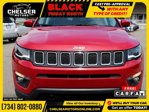 $281/mo - 2017 Jeep New Compass Latitude 4WD! - Easy Financing! -... for sale in Chelsea, MI – photo 10