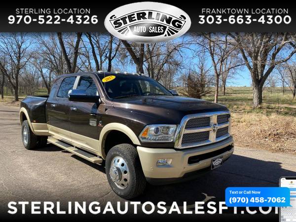 2017 RAM 3500 Laramie Longhorn 4x4 Mega Cab 64 Box - CALL/TEXT for sale in Sterling, CO