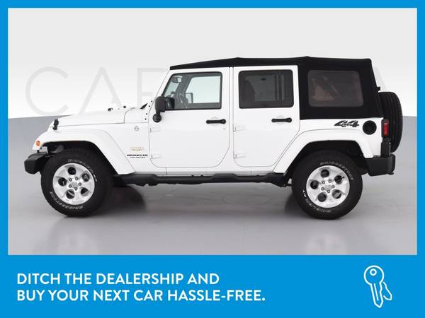 2014 Jeep Wrangler Unlimited Sahara Sport Utility 4D suv White for sale in Bloomington, IL – photo 4