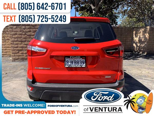 222/mo - 2018 Ford EcoSport S - - by dealer - vehicle for sale in Ventura, CA – photo 8
