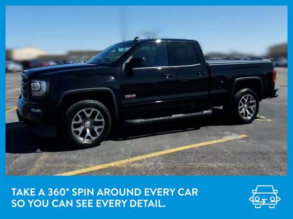 2018 GMC Sierra 1500 Double Cab SLT Pickup 4D 6 1/2 ft pickup Black for sale in Champaign, IL – photo 3