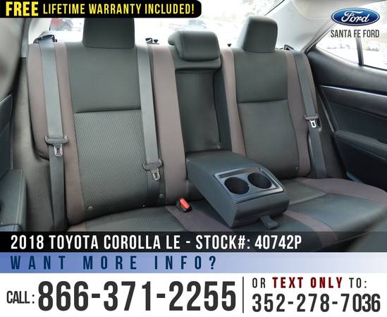 *** 2018 Toyota Corolla LE *** Touchscreen - Camera - Bluetooth -... for sale in Alachua, GA – photo 19