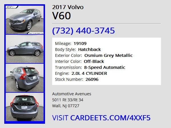 2017 Volvo V60, Osmium Grey Metallic - cars & trucks - by dealer -... for sale in Wall, NJ – photo 22