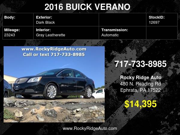 2016 BUICK VERANO REMOTE START AND HEATED SEATS - cars & trucks - by... for sale in Ephrata, PA – photo 24