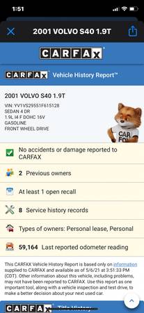 2001 Volvo S40 - 59k ORIGINAL MILES - Automatic - - by for sale in Escondido, CA – photo 12