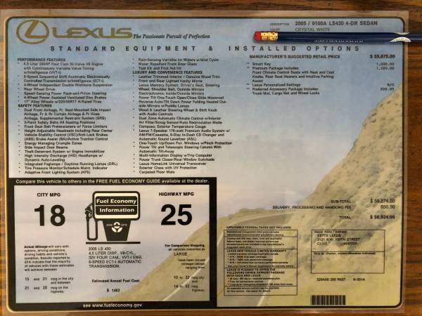 2005 Lexus LS 430 9, 500 (Quad Cities) for sale in MOLINE, IA – photo 4