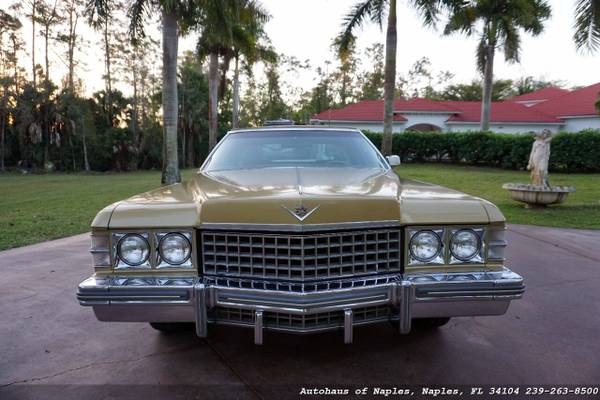 1974 Cadillac Coupe DeVille - 51K Miles, Leather, All Original Survi for sale in Naples, FL – photo 9