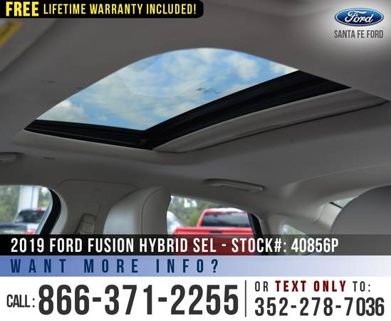 *** 2019 Ford Fusion Hybrid SEL *** ActiveX Seats - Bluetooth -... for sale in Alachua, GA – photo 18
