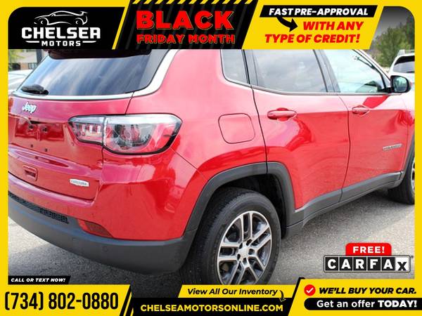 $281/mo - 2017 Jeep New Compass Latitude 4WD! - Easy Financing! -... for sale in Chelsea, MI – photo 7