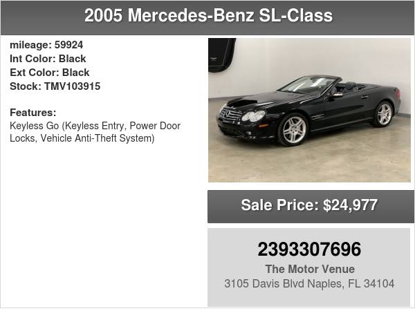 2005 Mercedes-Benz SL-Class 2dr Roadster 5.5L - cars & trucks - by... for sale in Naples, FL – photo 24