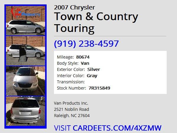 Wheelchair Handicap Accessible Van 2007 Chrysler Town & Country... for sale in Raleigh, NC – photo 9