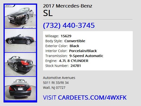 2017 Mercedes-Benz SL, Black - cars & trucks - by dealer - vehicle... for sale in Wall, NJ – photo 22