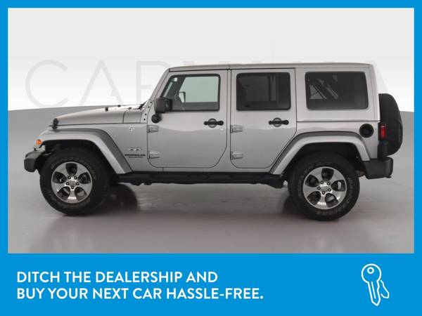 2017 Jeep Wrangler Unlimited Sahara Sport Utility 4D suv Silver for sale in Easton, PA – photo 4