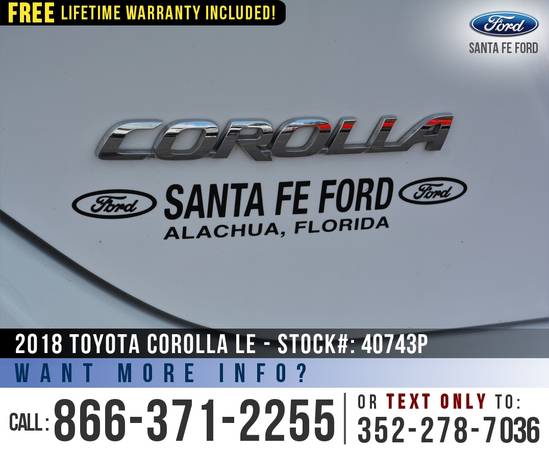 ‘18 Toyota Corolla LE *** Touchscreen, Cruise Control, Bluetooth ***... for sale in Alachua, FL – photo 10