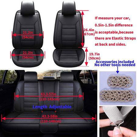 Car Seat Seats Leather Cover 5 seats Full Set for sale in Cherry Hill, NJ – photo 6