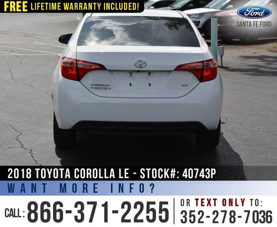 ‘18 Toyota Corolla LE *** Touchscreen, Cruise Control, Bluetooth ***... for sale in Alachua, FL – photo 6