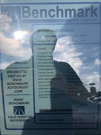 2015 Chrysler 200 Limited free warranty - cars & trucks - by dealer... for sale in Benchmark Auto Credit - Tallahassee, FL – photo 8