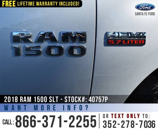 2018 RAM 1500 SLT 4WD SIRIUS Radio - Bluetooth - Camera for sale in Alachua, GA – photo 8