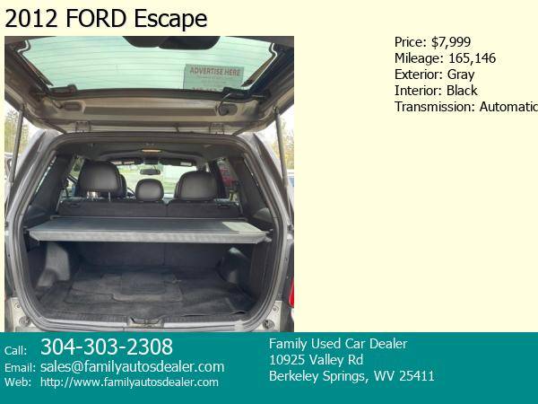 2012 FORD Escape Gray - - by dealer - vehicle for sale in BERKELEY SPRINGS, WV – photo 7