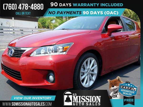 2012 Lexus CT 200h Premium FOR ONLY $194/mo! - cars & trucks - by... for sale in Vista, CA – photo 5
