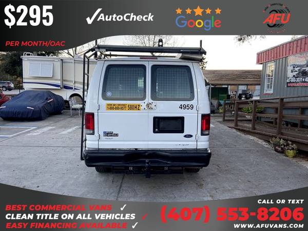 295/mo - 2012 Ford E350 E 350 E-350 Super Duty Cargo Van 3D 3 D 3-D for sale in Kissimmee, FL – photo 5