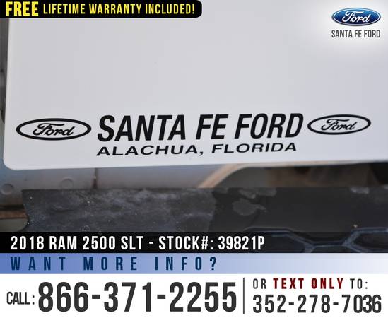 ‘18 Ram 2500 SLT 4WD *** Camera,Tinted Windows, SiriusXM *** for sale in Alachua, FL – photo 8
