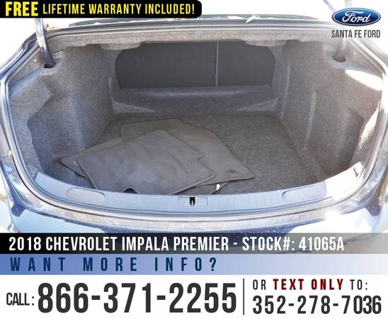 18 Chevrolet Impala Premier Onstar, Remote Start, Camera for sale in Alachua, FL – photo 12