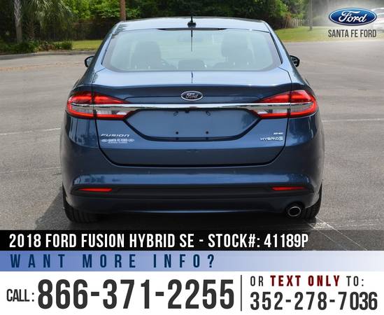 2018 FORD FUSION HYBRID SE Remote Start - Touchscreen - cars for sale in Alachua, FL – photo 6