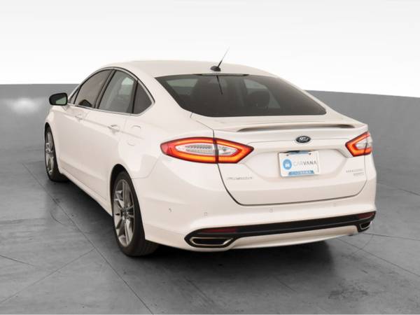 2013 Ford Fusion Titanium Sedan 4D sedan White - FINANCE ONLINE -... for sale in Visalia, CA – photo 8