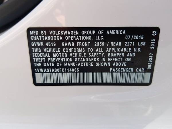 2015 Volkswagen Passat Candy White SPECIAL PRICING! - cars & for sale in Myrtle Beach, SC – photo 20