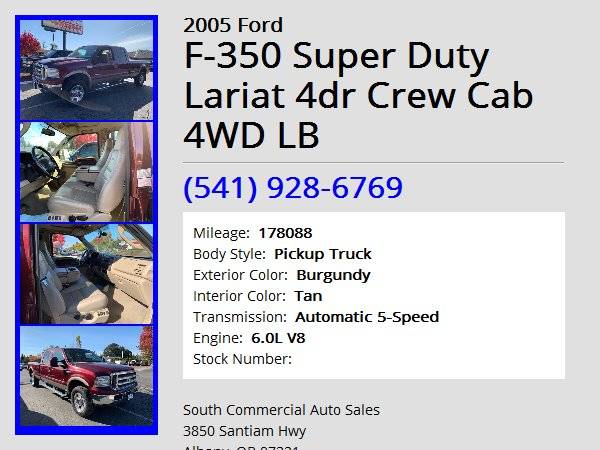 2005 Ford F-350 Super Duty Lariat 4x4 Longbed for sale in Albany, OR – photo 8