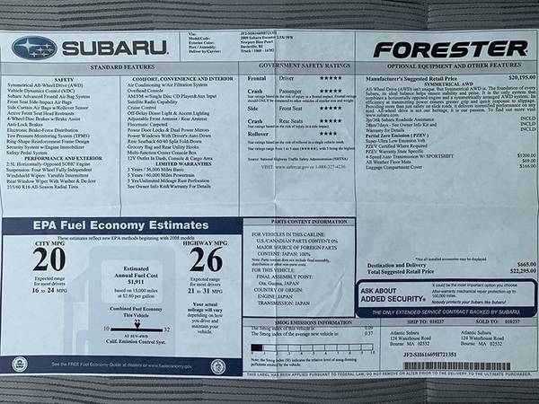 ► 2009 SUBARU FORESTER 2.5 X - FUEL EFFICIENT "ALL WHEEL DRIVE"... for sale in East Windsor, MA – photo 21