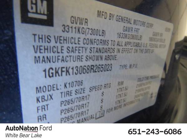 2008 GMC Yukon SLT w/4SA 4x4 4WD Four Wheel Drive SKU:8R265023 -... for sale in White Bear Lake, MN – photo 21