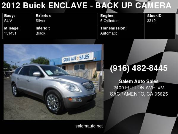 2012 Buick Enclave - DUAL PANORAMIC ROOF - THIRD ROW SEAT - BACK UP... for sale in Sacramento , CA – photo 24