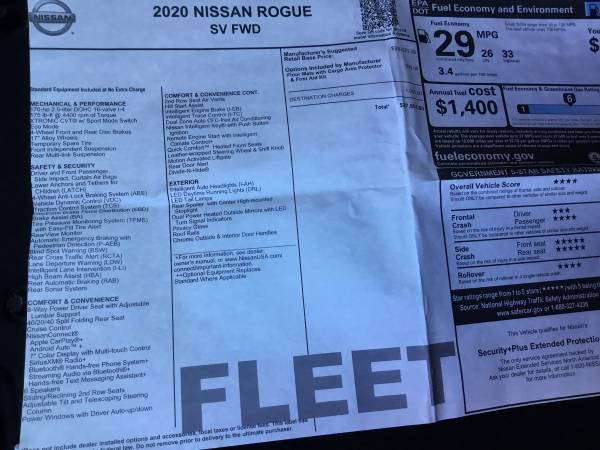 2020 Nissan Rogue SV 5k mil Like New Loaded Perfect Cond - cars &... for sale in Dickson, TN – photo 22