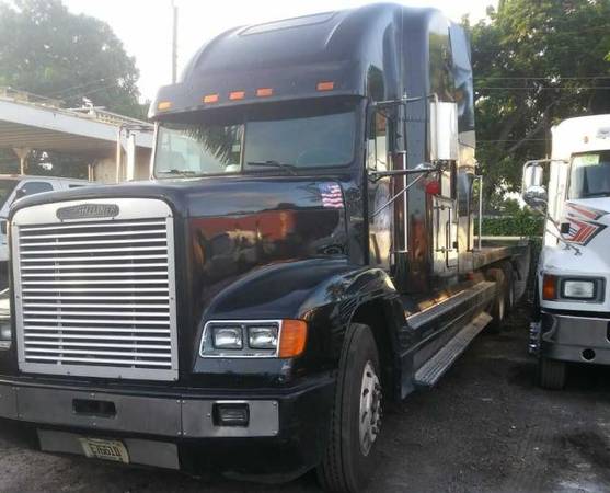 1996 Flatbed Tow Truck Freightliner FLD120 - cars & trucks - by... for sale in Miami, FL – photo 22