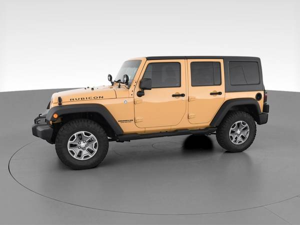 2014 Jeep Wrangler Unlimited Rubicon Sport Utility 4D suv Beige - -... for sale in Oklahoma City, OK – photo 4