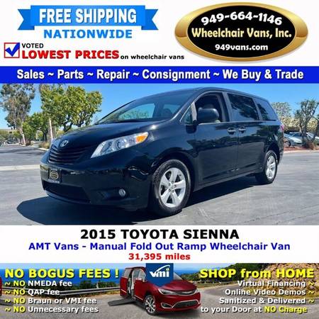 2015 Toyota Sienna L Wheelchair Van AMT Vans - Manual Fold Out Ramp for sale in LAGUNA HILLS, NV – photo 8