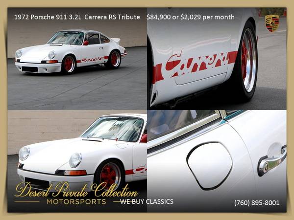 1970 Porsche 911 out law Carrera RS Tribute Coupe with a GREAT COLOR... for sale in Palm Desert, SD – photo 13