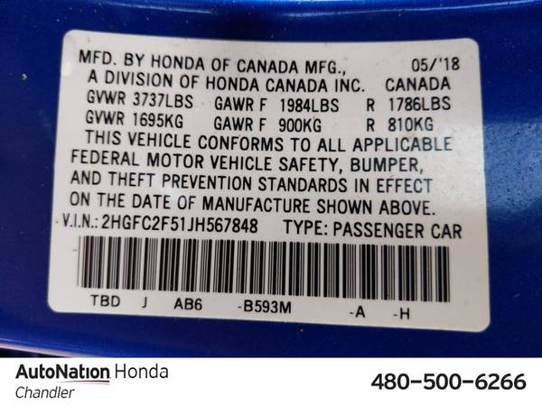 2018 Honda Civic LX SKU:JH567848 Sedan - cars & trucks - by dealer -... for sale in Chandler, AZ – photo 24