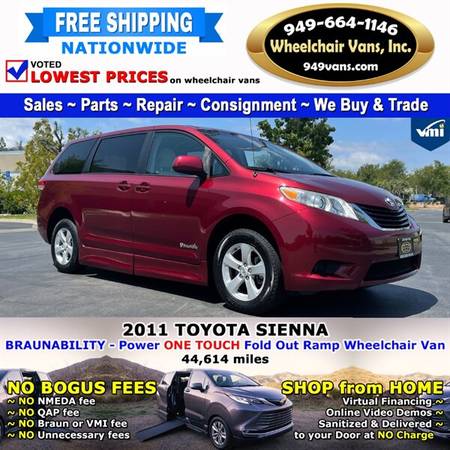 2011 Toyota Sienna LE Wheelchair Van BraunAbility - Power Fold Out for sale in LAGUNA HILLS, OR – photo 7
